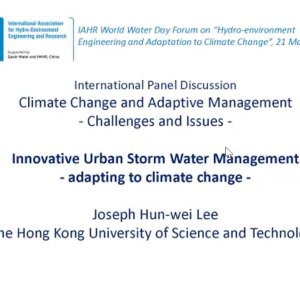 Joseph Lee - Innovative Urban Storm Water Management - adapting to climate change