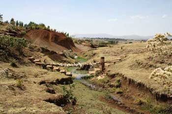 Mountain river in the Gumera catchment, located in the Lake Tana sub-basin in the Amhara Region, Ethiopia.
