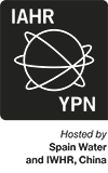 YPN white logo on a black background, black text