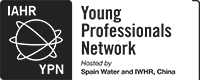 YPN white logo on a black background, black text