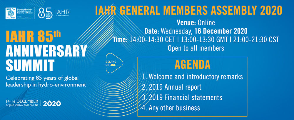 IAHR General Members Assembly 2020