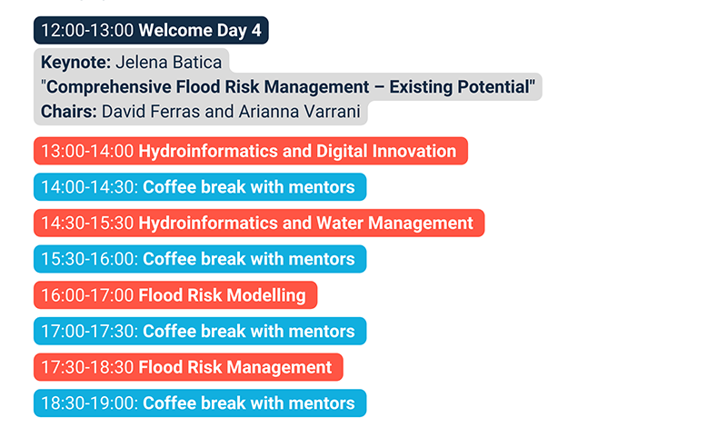 Day 4: Hydroinformatics and Flood Risk Management | Thursday, 1 December 2022