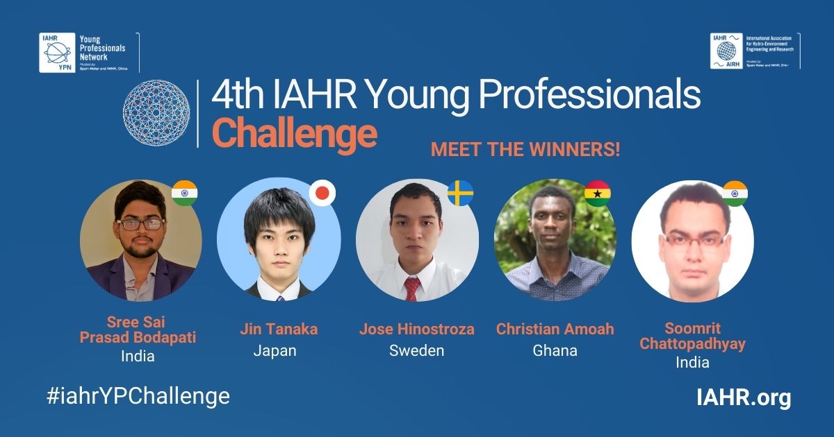 Meet the winners of the 4th IAHR Young Professionals Hydro-Environment Challenge!